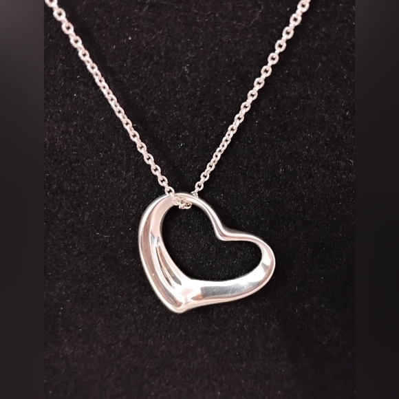 Tiffany Silver 925 Necklace - Elsa Peretti Extra Large Open Heart Pendant - Picture 10 of 10